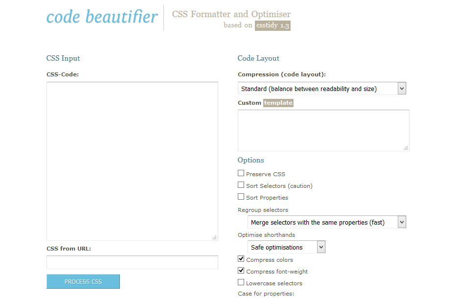 Code-Beautifier--CSS-Formatter-and-Optimiser