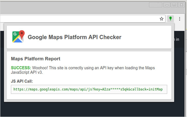 デバックに使えるChromeアドオン『Google Maps Platform API Checker』